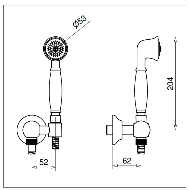 Technical Drawing for Bugnatese, Lady , Zuhanyszett gégecsőcsatlakozással, 19150 zuhanyfejjel – Fürdő – 19712