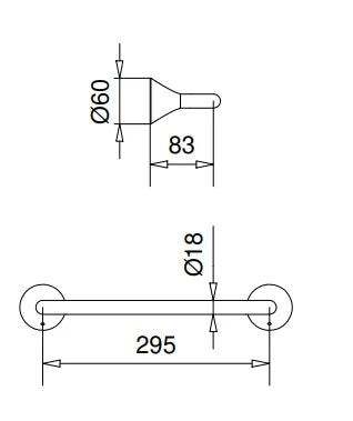 Technical Drawing for Bugnatese, Orion , Törölközőtartó rúd bidé-hez – Fürdő – 33810
