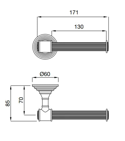 Technical Drawing for Bugnatese, Olympia ,Klasszikus Fali dupla fogas- Fürdő - 36820
