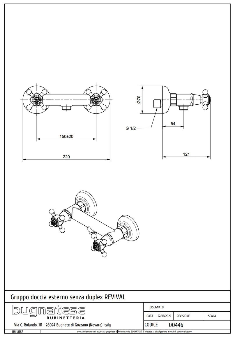 Technical Drawing for Bugnatese, Revival, Zuhanycsaptelep test – Fürdő – 446