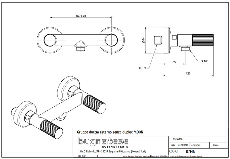 Technical Drawing for Bugnatese,Moon , Zuhanycsaptelep test – Fürdő – 7146