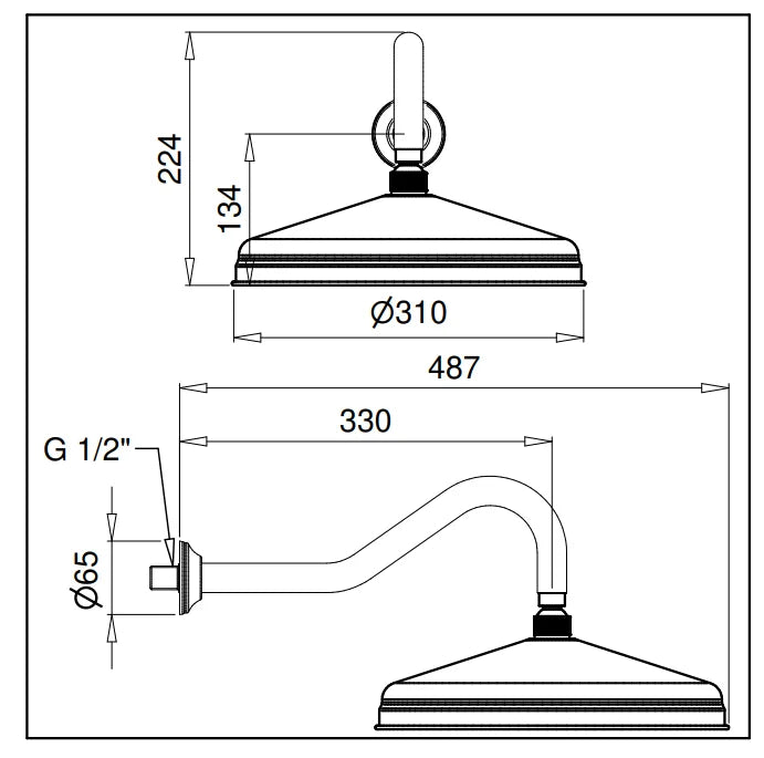 Technical Drawing for Bugnatese, Lady , Kifolyószár fejzuhannyal – Fürdő – 89416