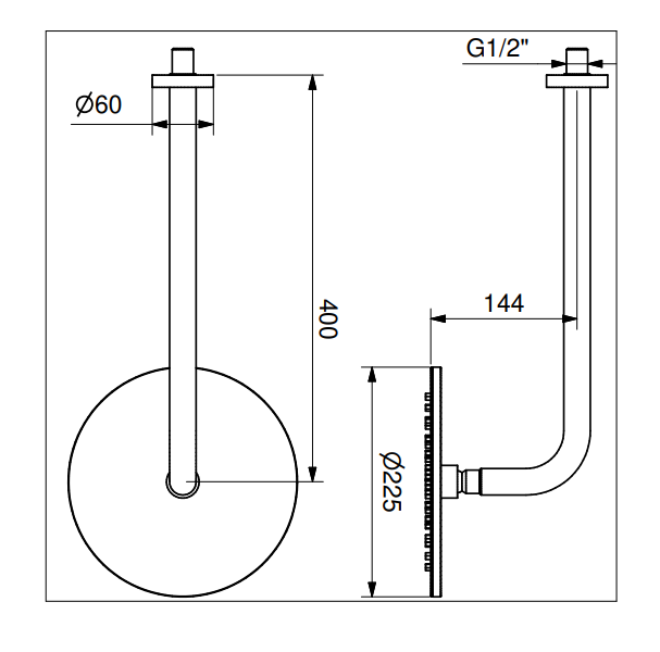Technical Drawing for Bugnatese, WELLNESS Kerek zuhanyfejjel,  zuhanykarral- Fürdő - 93848
