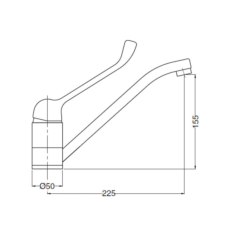Technical Drawing for Bugnatese, Professzionális, Álló konyhai csaptelep – Konyha – 6582LCR