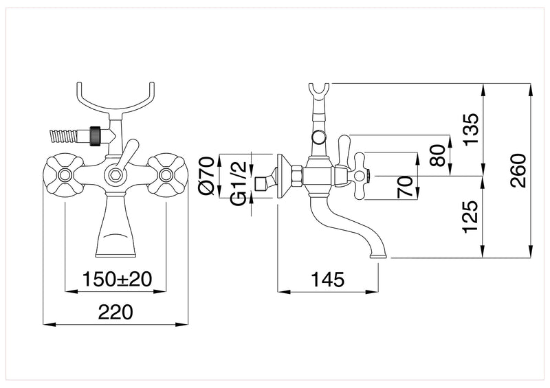 Technical Drawing for Bugnatese, Fali kádcsaptelep – Fürdő – 001