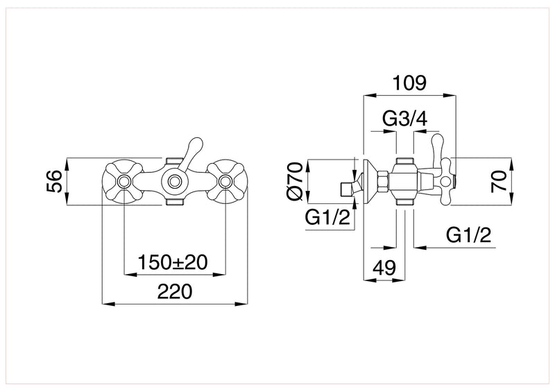 Technical Drawing for Bugnatese, Fali kádcsaptelep – Fürdő – 003