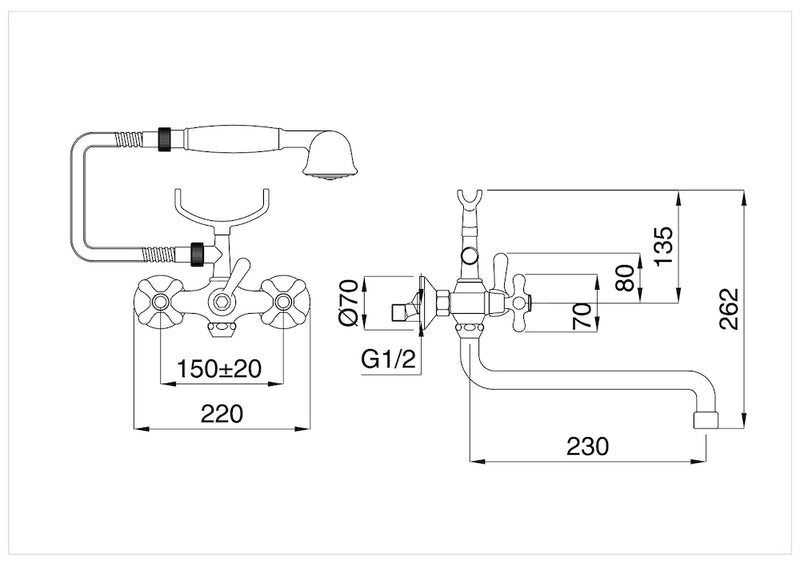 Technical Drawing for Bugnatese, Fali kádcsaptelep – Fürdő – 086