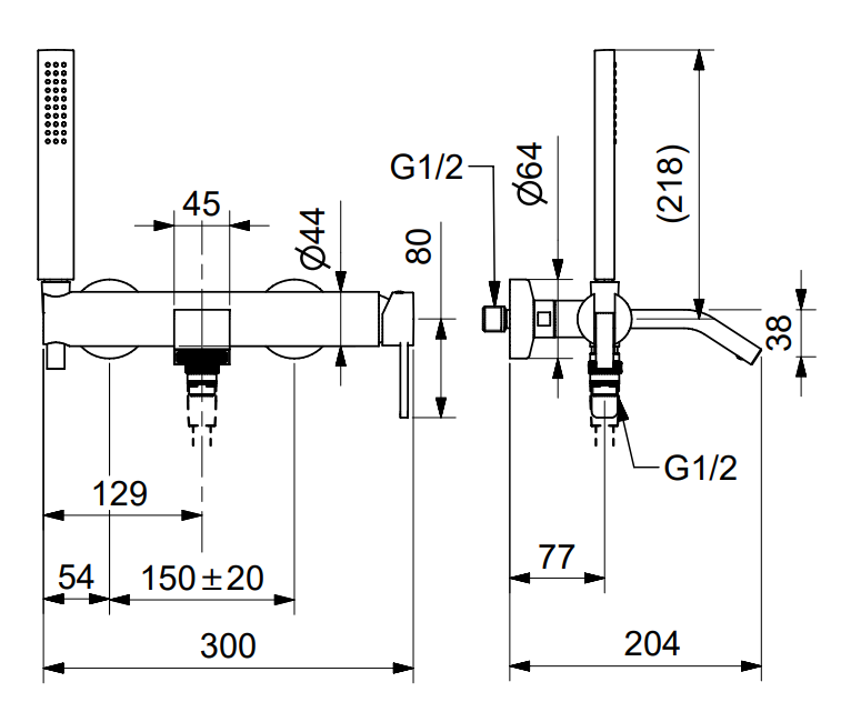 Technical Drawing for Bugnatese, Modern, Fali kádcsaptelep – Fürdő – 1002