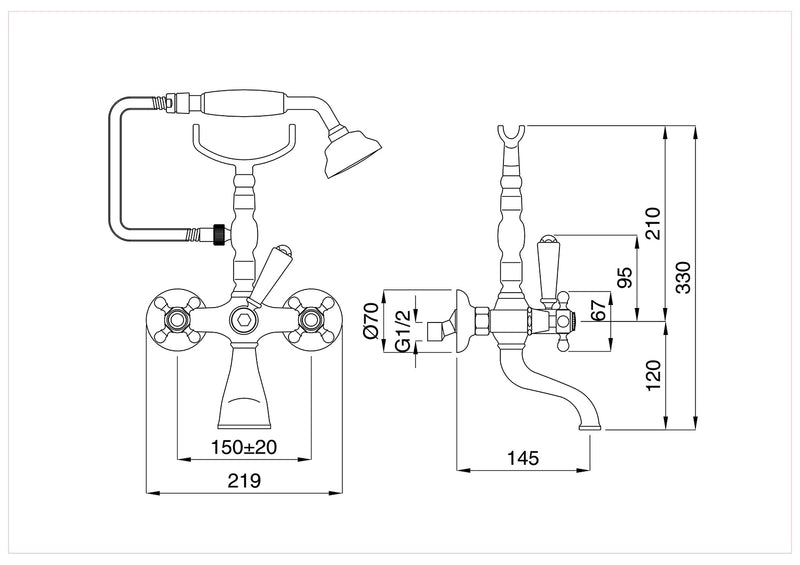 Technical Drawing for Bugnatese, Fali kádcsaptelep – Fürdő – 400