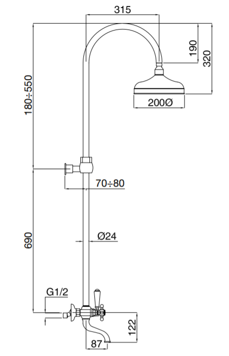 Technical Drawing for Bugnatese, Fali kádcsaptelep – Fürdő – 401C