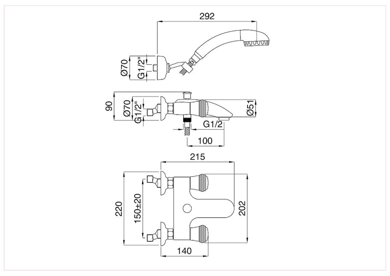 Technical Drawing for Bugnatese, Fali kádcsaptelep – Fürdő – 602