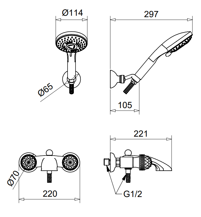 Technical Drawing for Bugnatese, Fali kádcsaptelep – Fürdő – 602F