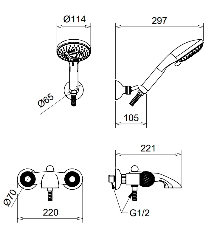 Technical Drawing for Bugnatese, Fali kádcsaptelep – Fürdő – 602M