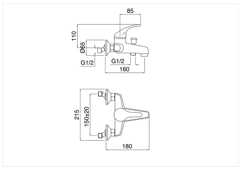Technical Drawing for Bugnatese, Fali kádcsaptelep – Fürdő – 6508CR
