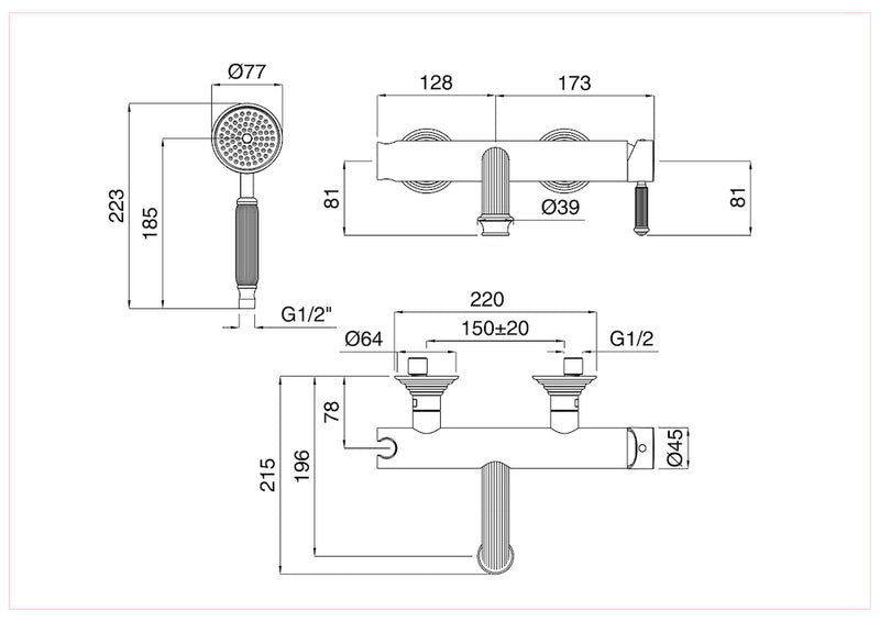 Technical Drawing for Bugnatese, Fali kádcsaptelep – Fürdő – 8502
